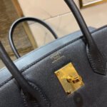 HM BIRKIN 30CM BLACK SWIFT LEATHER GOLD HARDWARE - Image 12