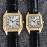 SANTOS DUMONT LADY GOLD CASE CROCODILE STRAP - Image 8