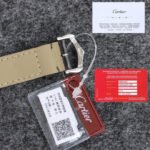 SANTOS DUMONT LADY SILVER CASE CROCODILE STRAP - Image 12