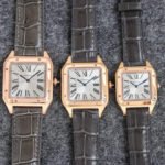 SANTOS DUMONT LADY PINK GOLD CASE CROCODILE STRAP - Image 11