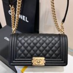 BOY BAG MEDIUM 25 BLACK CAVIAR GOLD HARDWARE - Image 10