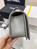 BOY BAG MEDIUM 25 GREY CAVIAR RUTHENIUM HARDWARE - Image 4