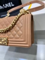 BOY BAG MEDIUM 25 BROWN CAVIAR GOLD HARDWARE - Image 3