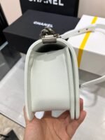 BOY BAG MEDIUM 25 WHITE CAVIAR RUTHENIUM HARDWARE - Image 5