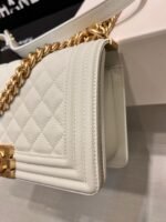 BOY BAG MEDIUM 25 WHITE CAVIAR GOLD HARDWARE - Image 7