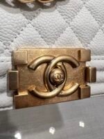 BOY BAG MEDIUM 25 WHITE CAVIAR GOLD HARDWARE - Image 8
