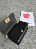BOY BAG SMALL 20 BLACK CHEVRON CAVIAR GOLD HARDWARE - Image 6