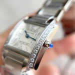 TANK FRANCAISE 20 STEEL DIAMOND BEZEL WHITE DIAL - Image 4