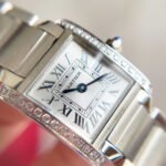 TANK FRANCAISE 20 STEEL DIAMOND BEZEL WHITE DIAL - Image 8