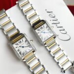TANK FRANCAISE GOLD STEEL DIAMOND BEZEL WHITE DIAL - Image 9