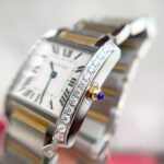 TANK FRANCAISE GOLD STEEL DIAMOND BEZEL WHITE DIAL - Image 10