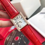 TANK SOLO PINK GOLD DIAMOND BEZEL RED CROCODILE LEATHER - Image 8