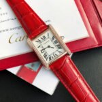 TANK SOLO PINK GOLD DIAMOND BEZEL RED CROCODILE LEATHER - Image 2