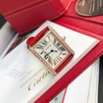 TANK SOLO PINK GOLD DIAMOND BEZEL RED CROCODILE LEATHER - Image 4