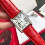 TANK SOLO STEEL DIAMOND BEZEL RED CROCODILE LEATHER - Image 7