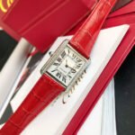 TANK SOLO STEEL DIAMOND BEZEL RED CROCODILE LEATHER - Image 11