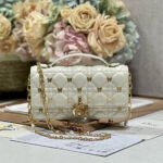 MISS LADY 21 BUTTERFLY STUD WHITE LAMBSKIN - Image 10