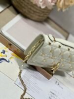 MISS LADY 21 BUTTERFLY STUD WHITE LAMBSKIN - Image 3