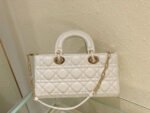 MEDIUM LADY D-JOY 26 WHITE LAMBSKIN - Image 13