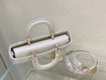 MEDIUM LADY D-JOY 26 WHITE LAMBSKIN - Image 6