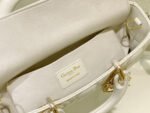 MEDIUM LADY D-JOY 26 WHITE LAMBSKIN - Image 18