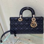 MEDIUM LADY D-JOY 26 BLACK LAMBSKIN - Image 10