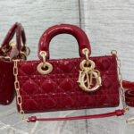SMALL LADY D-JOY 22 RED PATENT CALFSKIN - Image 10