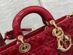 MEDIUM LADY D-JOY 26 RED PATENT CALFSKIN - Image 4