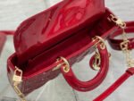 MEDIUM LADY D-JOY 26 RED PATENT CALFSKIN - Image 19
