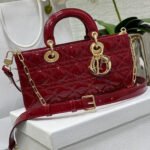 MEDIUM LADY D-JOY 26 RED PATENT CALFSKIN - Image 11