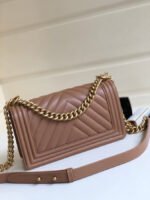 CC MEDIUM 25 BOY BAG IN ASH BROWN LAMBSKIN SILVER HARDWARE - Image 11