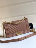 CC MEDIUM 25 BOY BAG IN ASH BROWN LAMBSKIN SILVER HARDWARE - Image 10