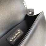 CC MEDIUM 25 BOY BAG IN BLACK LAMBSKIN SILVER HARDWARE - Image 8
