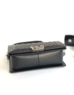 CC MEDIUM 25 BOY BAG IN BLACK LAMBSKIN SILVER HARDWARE - Image 7