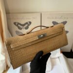 KELLY CUT 31 IN TORTILLA BROWN ALLIGATOR LEATHER WITH SILVER HARDWARE - Image 2