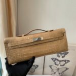 KELLY CUT 31 IN TORTILLA BROWN ALLIGATOR LEATHER WITH SILVER HARDWARE - Image 3