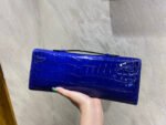 KELLY CUT 31 IN ADMIRAL BLUE SHINNY ALLIGATOR LEATHER WITH SILVER HARDWARE - Image 9