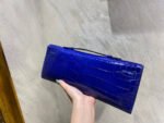 KELLY CUT 31 IN ADMIRAL BLUE SHINNY ALLIGATOR LEATHER WITH SILVER HARDWARE - Image 11