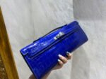KELLY CUT 31 IN ADMIRAL BLUE SHINNY ALLIGATOR LEATHER WITH SILVER HARDWARE - Image 2
