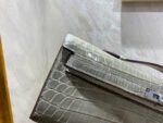 KELLY CUT 31 IN ASH GRAY SHINNY ALLIGATOR LEATHER WITH SILVER HARDWARE - Image 12
