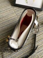 CC MEDIUM 20 HOBO BAG IN WHITE MIX BLACK CALFSKIN WITH STRAP - Image 8