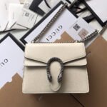DYONYSUS SHOULDER BAG 20 IN WHITE CALFSKIN SILVER HARDWARE - Image 10