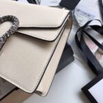 DYONYSUS SHOULDER BAG 20 IN WHITE CALFSKIN SILVER HARDWARE - Image 2