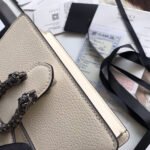 DYONYSUS SHOULDER BAG 20 IN WHITE CALFSKIN SILVER HARDWARE - Image 5