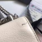 DYONYSUS SHOULDER BAG 20 IN WHITE CALFSKIN SILVER HARDWARE - Image 6