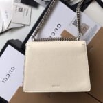 DYONYSUS SHOULDER BAG 20 IN WHITE CALFSKIN SILVER HARDWARE - Image 7