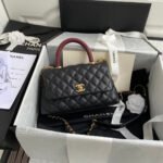 CHANEL 25S COCO HANDLE BAG 23 IN BLACK CAVIAR WITH GOLD HARDWARE - Image 10