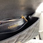 CHANEL 25S COCO HANDLE BAG 23 IN BLACK CAVIAR WITH GOLD HARDWARE - Image 9