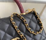 CHANEL 25S COCO HANDLE BAG 23 IN BLACK CAVIAR WITH GOLD HARDWARE - Image 4