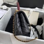 CHANEL 25S COCO HANDLE BAG 23 IN BLACK CAVIAR WITH GOLD HARDWARE - Image 16